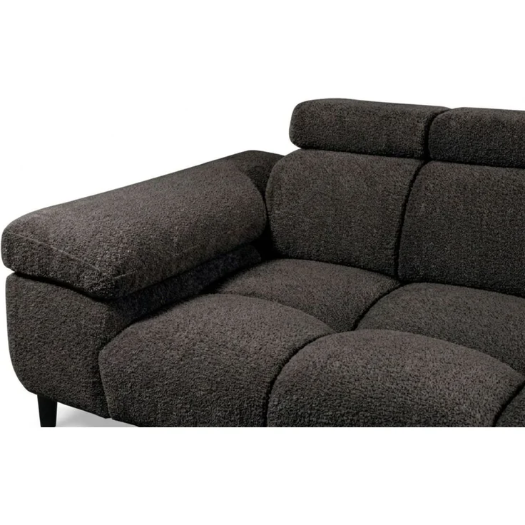 Ecksofa Schlafsofa SENVELIO RELAX in Stoff Glam Anthrazit Ottomane Rechts – Bild 4