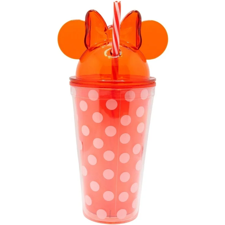 Disney Minnie Mouse 3D Trinkbecher 535 ml mit Strohhalm und Schraubdeckel – Bild 2
