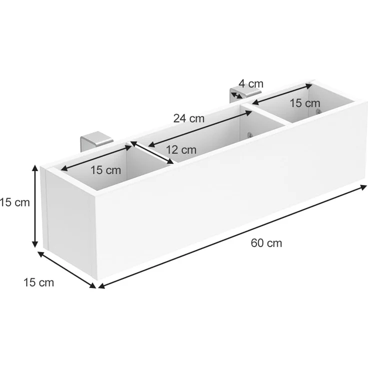 Kinderbettregal Weiß 60 x 15 cm Vitalispa – Bild 3