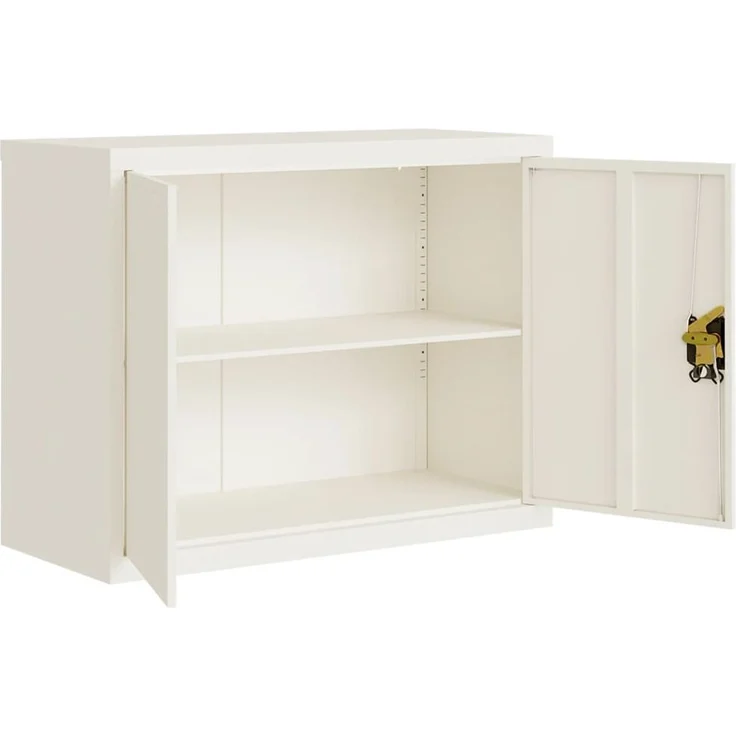 vidaXL Aktenschrank Weiß 90x40x110 cm Stahl 3188310 – Bild 8