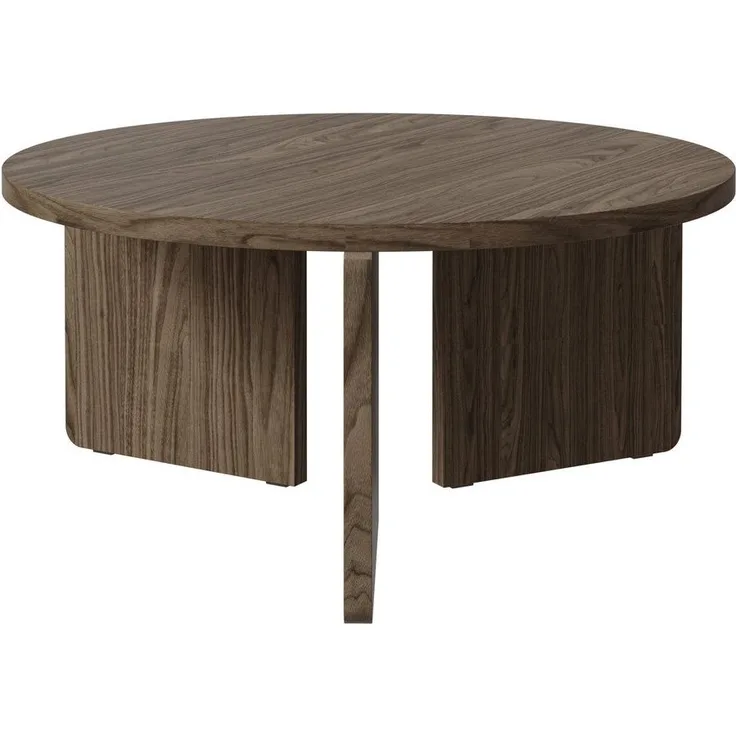 Selsey 'Preffines' Couchtisch rund, Holzoptik Nussbaum Wisconsin, ca. 41 x 89 x 89 cm