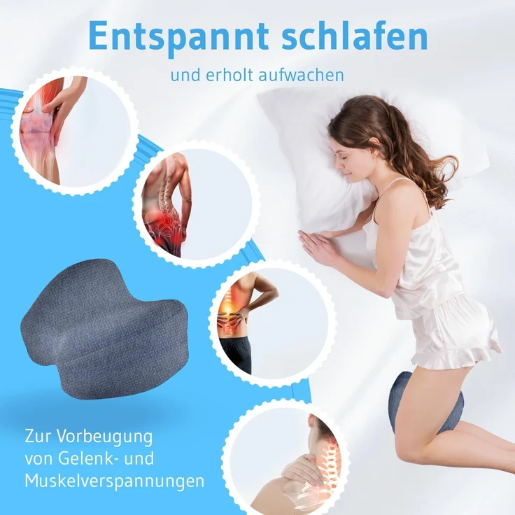 Third of Life Kniekissen für Seitenschläfer mit Thermo-Bezug, Knie-Stützkissen mit Visco-Schaum – Bild 5