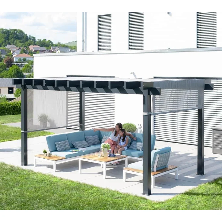 Sojag Yamba 1016 | Metall Pergola mit Sonnensegel – Bild 9