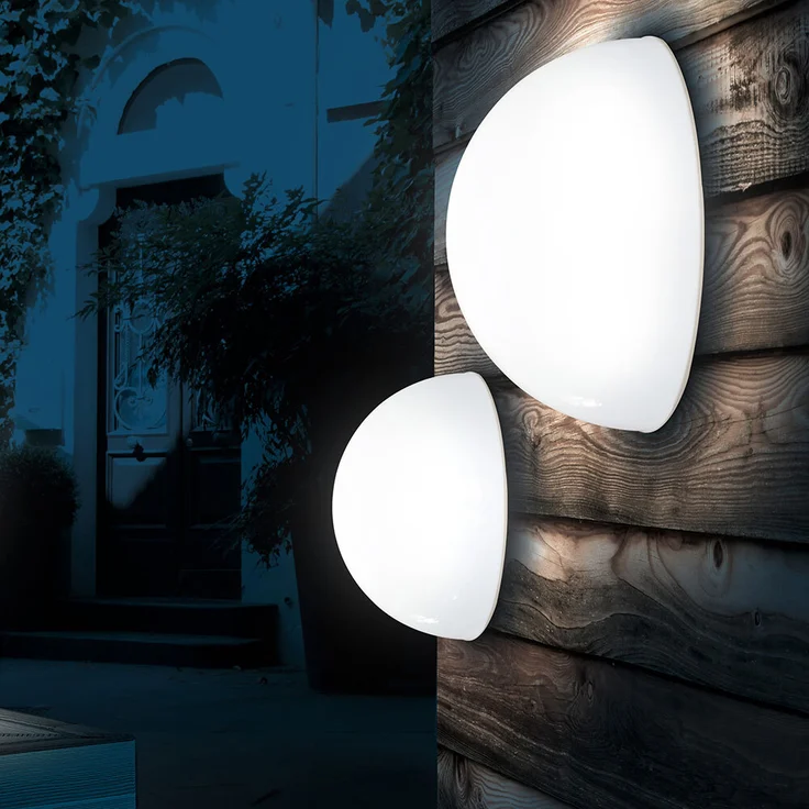 2er Set Moderne LED Halbkugel Solarleuchte für den Garten – Bild 4