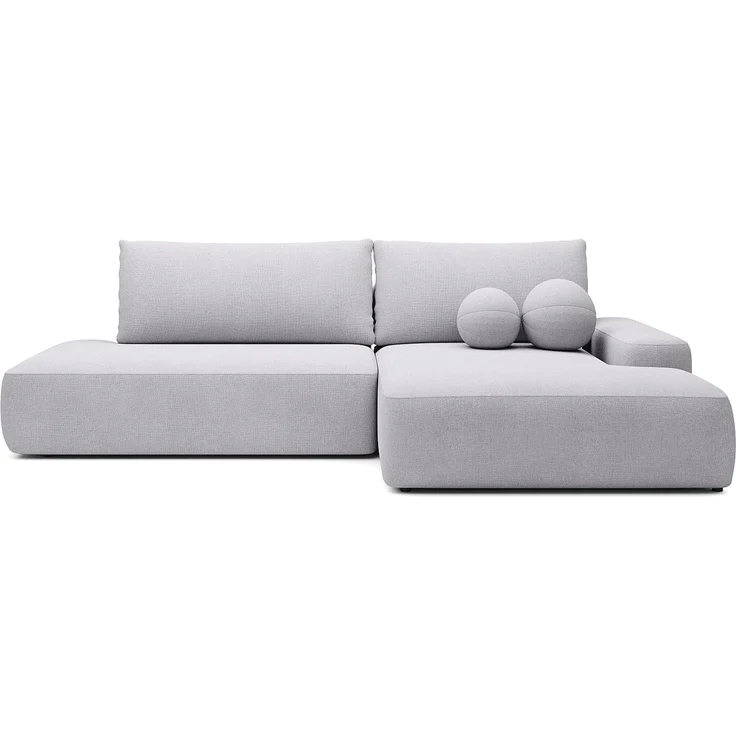 Vente-unique - DAVISO - Schlafsofa - Plastik - Kunststoff (PVC) - Hellgrau - 276 x 164 x 87 cm – Bild 3