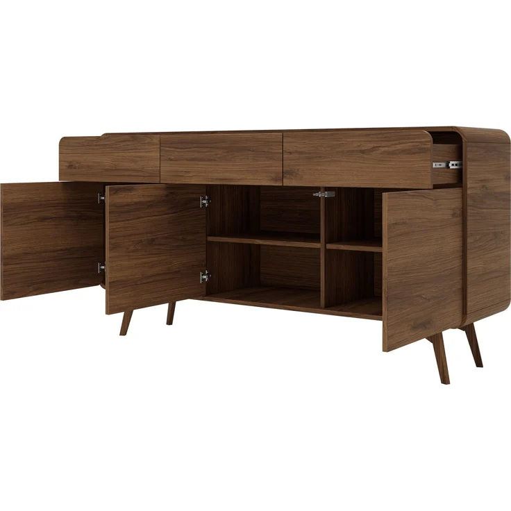 Wohnzimmer-Set Hikavo I (Farbe: Nuss Warmia) – Bild 3