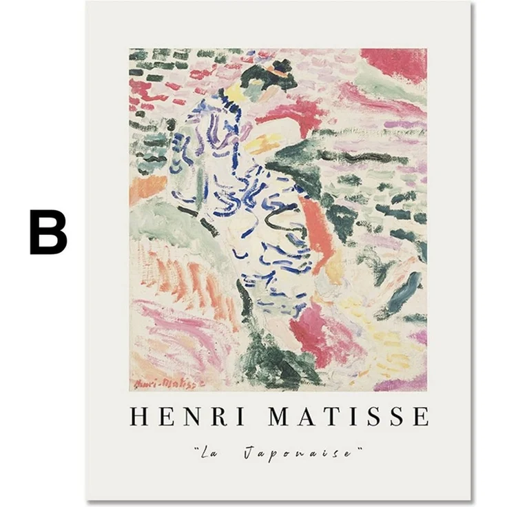 JUSTGOODMOOD Poster Matisse Blumen Market Museum Abstrakt Bilder Wohnzimmer Wandbilder Sch, A (1 St) – Bild 3