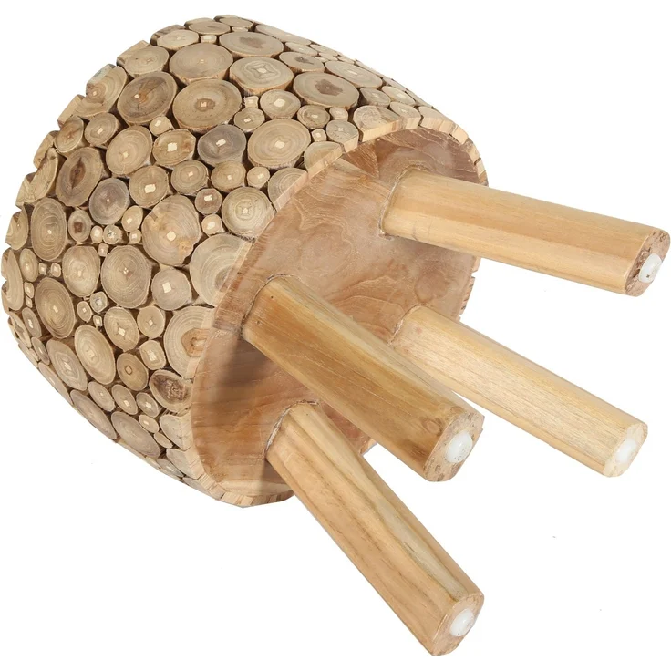 Teak Holz Hocker Samira – Bild 8