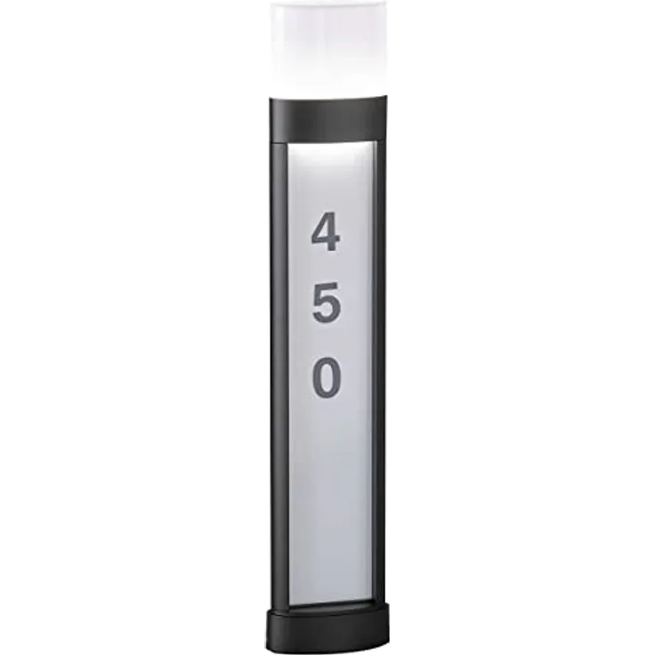 WOFI Außenleuchte Outdoor Line Diego, 1-flammig, Schwarz, LED Wegeleuchte mit Wandschalter und abnehmbarer Lichtquelle