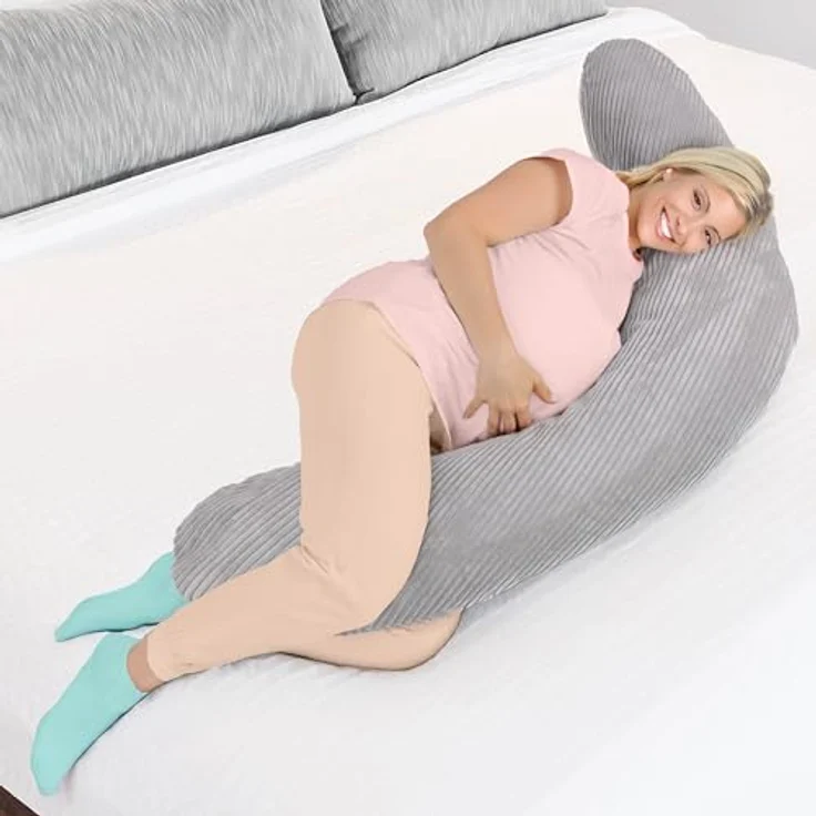 Amilian Stillkissenbezug 170 cm - Kissenbezug für Schwangerschaftskissen, Seitenschläferkissen, weicher und pflegeleichter Bezug - ideal als Ersatzbezug – Bild 10