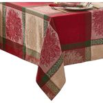 Elrene Home Fashions Prestige Weihnachtsstern-Tischdecke, Jacquardgewebe, Baumwolle, rechteckig, 152,4x259,1 cm
