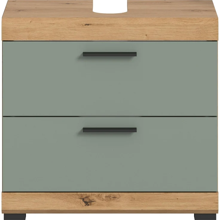 Xonox Scout Waschbeckenunterschrank (B/H/T: 60x56x34 cm) in Salbei und Artisan Eiche Nachbildung – Bild 2