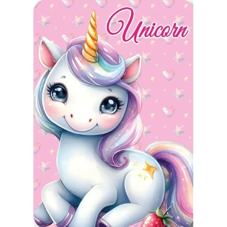 Einhorn-Fleece-Decke 100 x 140 cm