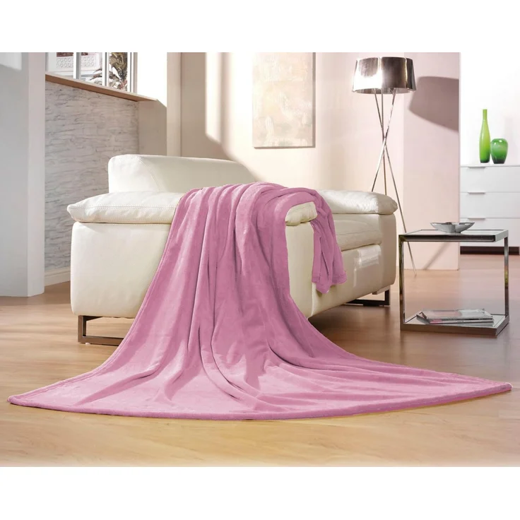 Wohndecke Memphis, Gözze, in tollen Unifarben, Kuscheldecke