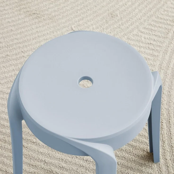 Home Deluxe Hocker NIVO - Hellblau, Polypropylen, 33 x45 x33 cm – Bild 5