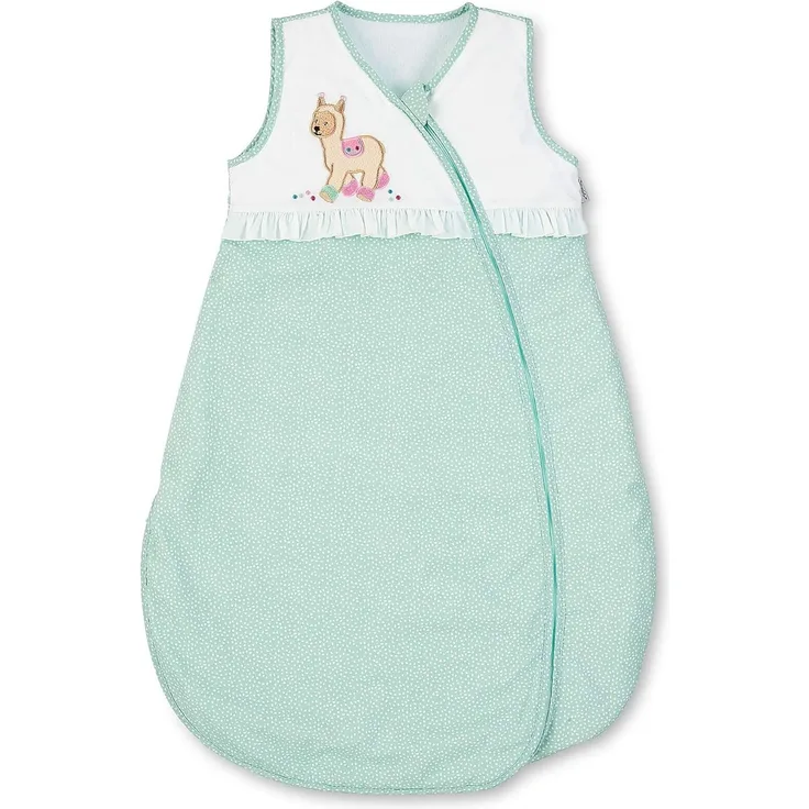Sterntaler Sommer-Schlafsack Kuschelzoo für Kleinkinder, Reißverschluss, Größe: 90, Mintgrün