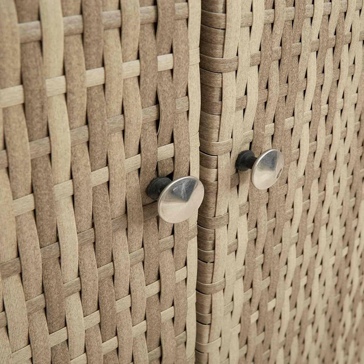 vidaXL Aufbewahrungsschrank mit Regal Beige 100 x 36 x 102 cm Rattan 4103824 – Bild 7
