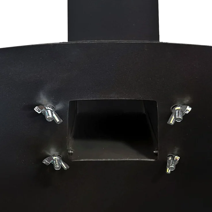 Grillpeter Utschak Asamat Ø50 cm schwarz mit Rauchrohr Kasan 22L Gasbrenner Abdeckhaube – Bild 5