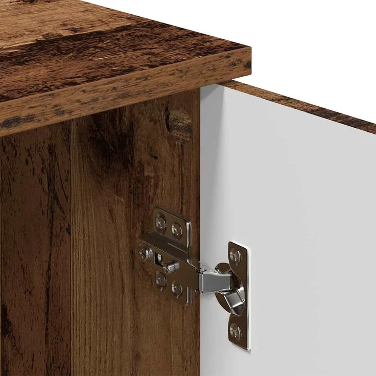 vidaXL Badezimmerschrank Wandmontiert Altholz 30 x 31,5 x 61 cm 883352 – Bild 10