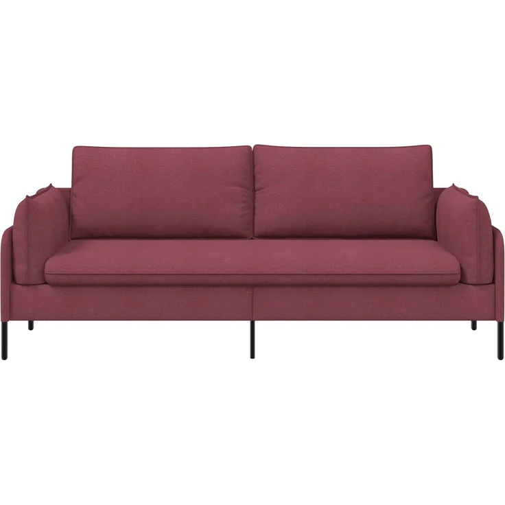 vidaXL 3-Sitzer-Sofa Weinrot 222 x 81 x 89 cm Stoff 42048632 – Bild 3