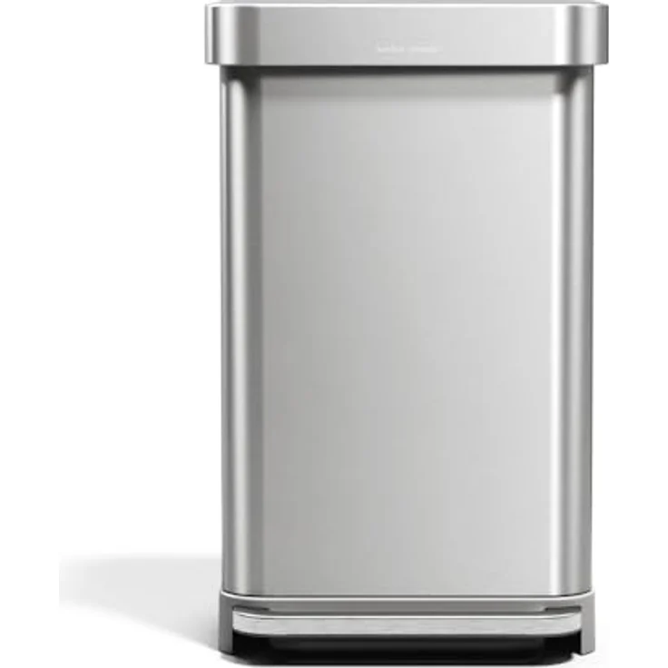 Simplehuman 45L rechteckiger Behälter mit Liner-Tasche, gebürstet – Bild 2