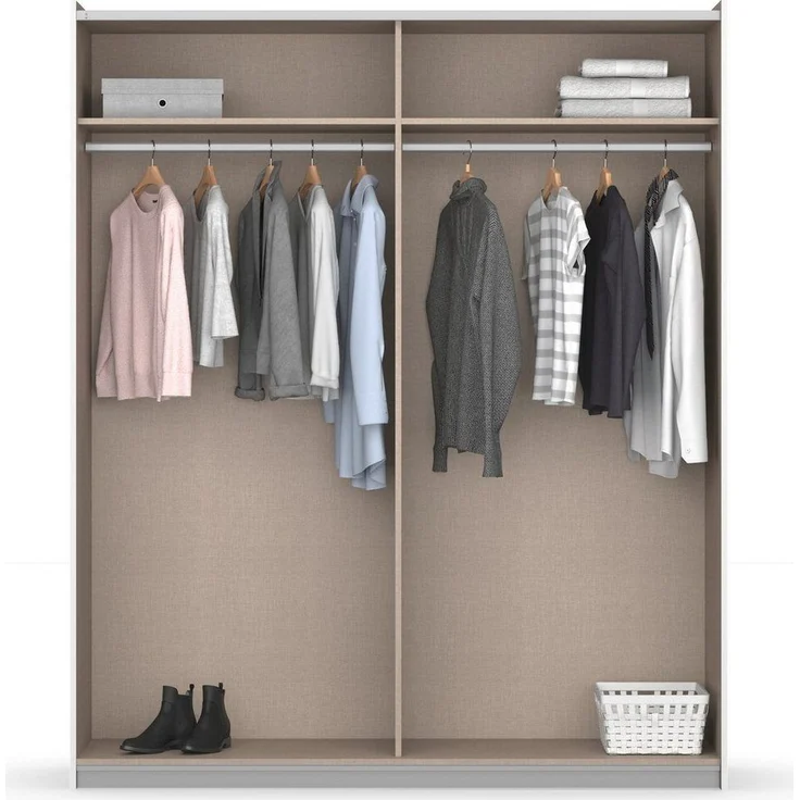 rauch Schwebetürenschrank Kleiderschrank Schrank Garderobe Garderobenschrank Wäscheschrank NEO (in 3 verschiedenen Ausstattungen BASIC/CLASSIC/PREMIUM) mit großzügigem Stauraum und vielfältigen Farbkombinationen – Bild 3