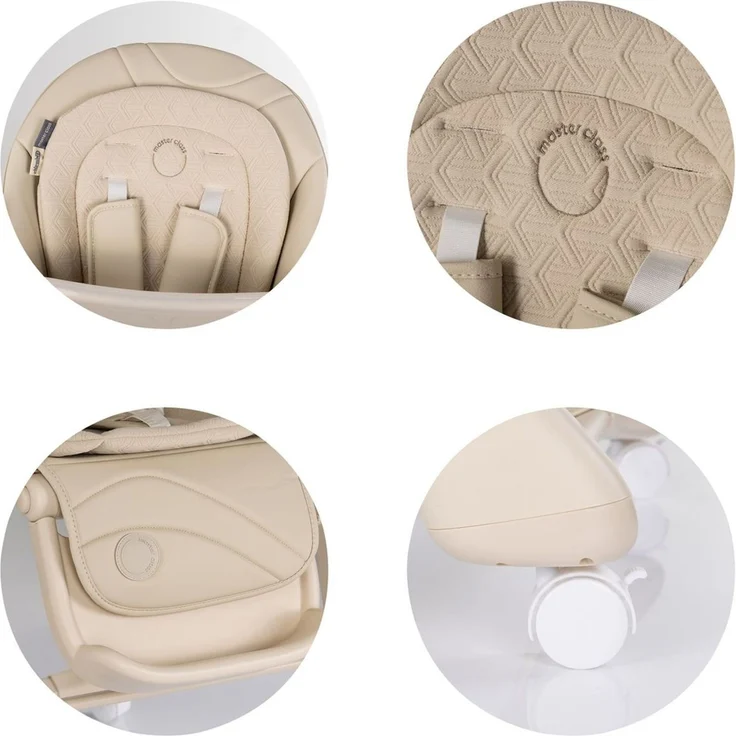 Chipolino Hochstuhl Master Class 2 in 1 elektrisch Babyschaukel Fernbedienung beige – Bild 5