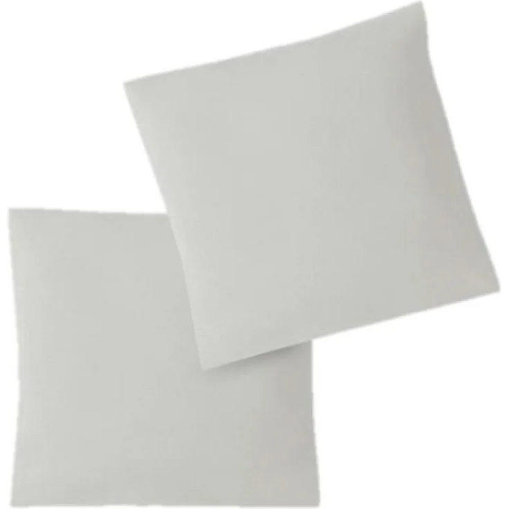 Jersey Kissenbezug, 2er Set, Silber, 40x40 cm – Bild 2