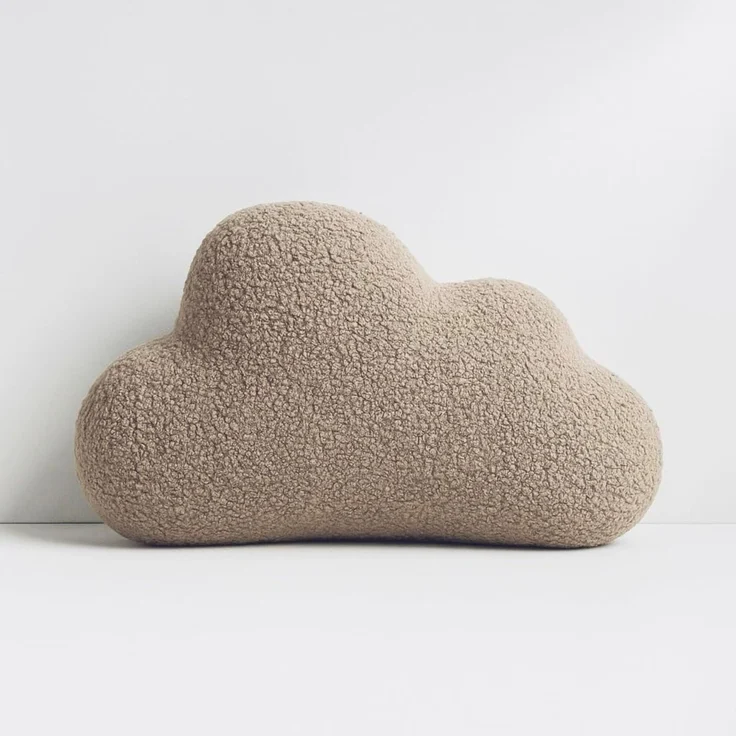 BABEES Dekokissen DEKOKISSEN Boucle Kuschelkissen Herz Wolke GROß 40x25, XXL 60x35 cm, Wolkenkissen Deko Kissen Geschenk Baby Kinderzimmer Babyshower – Bild 1