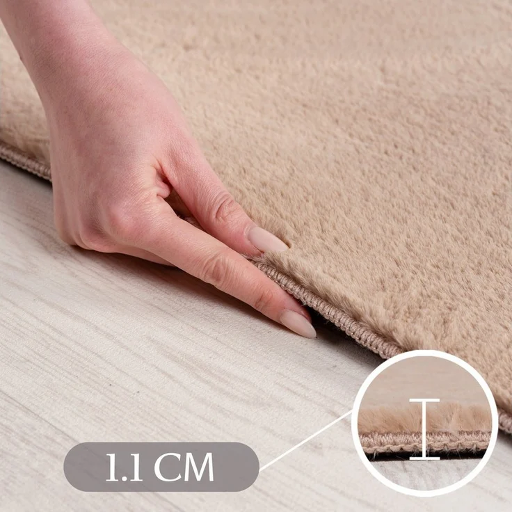 SIMPEX24 Teppich Unicolor - Einfarbig, Läufer, Höhe: 11 mm, Perfekt geeignet für Wohnzimmer, Schlafzimmer,Kinderzimmer – Bild 2