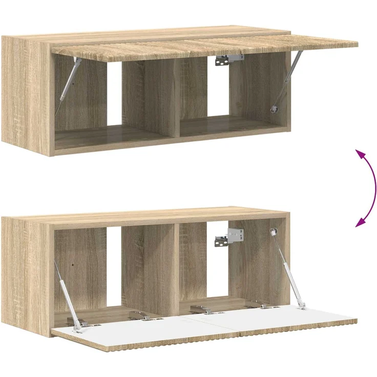 vidaXL TV-Schrankset 4 pcs Sonoma-Eiche Holzwerkstoff 3409161 – Bild 11