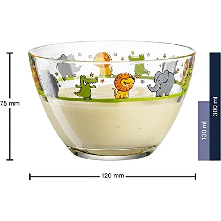 Leonardo Bambini Schale 12cm Glas Löwe/Elefant/Krokodil – Bild 3