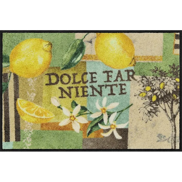 Salonloewe Fußmatte Salonloewe DOLCE FAR NIENTE Fußmatte Wohnmatte 50 x 75 cm, Rechteckig, Höhe: 7 mm, In- und Outdoor, waschbar bei 40° Grad und trocknergeeignet