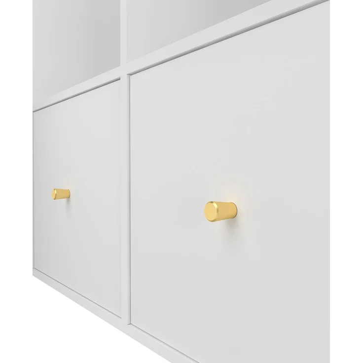 EINHOM Ecktisch, Tischplatte 360°schwenkbar- L-förmig oder gerade aufstellbar, Tischplatte und Beine 4 cm verstärkt, mit 4 Fächern, 4 Schubladen - Schreibtisch, Weiß, Nach links gerichtet – Bild 5