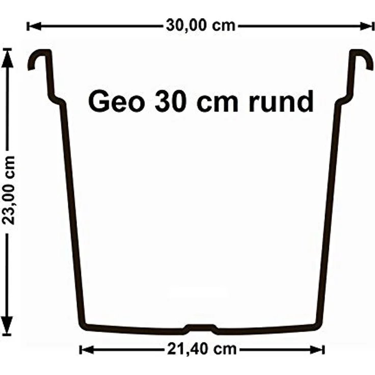 Pflanzkübel GEO Ø 30 cm mattone rot – klassisches Pflanzgefäß aus Polypropylen UV-beständig frostsicher bruchsicher und voll recyclebar – Bild 3