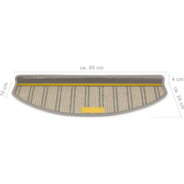 Metzker® Stufenmatte Stufenmatten Emphoria Halbrund Einzeln und Sparset's, halbrund, Höhe: 15 mm, 15 Stück im Set - Lichtgrau – Bild 2