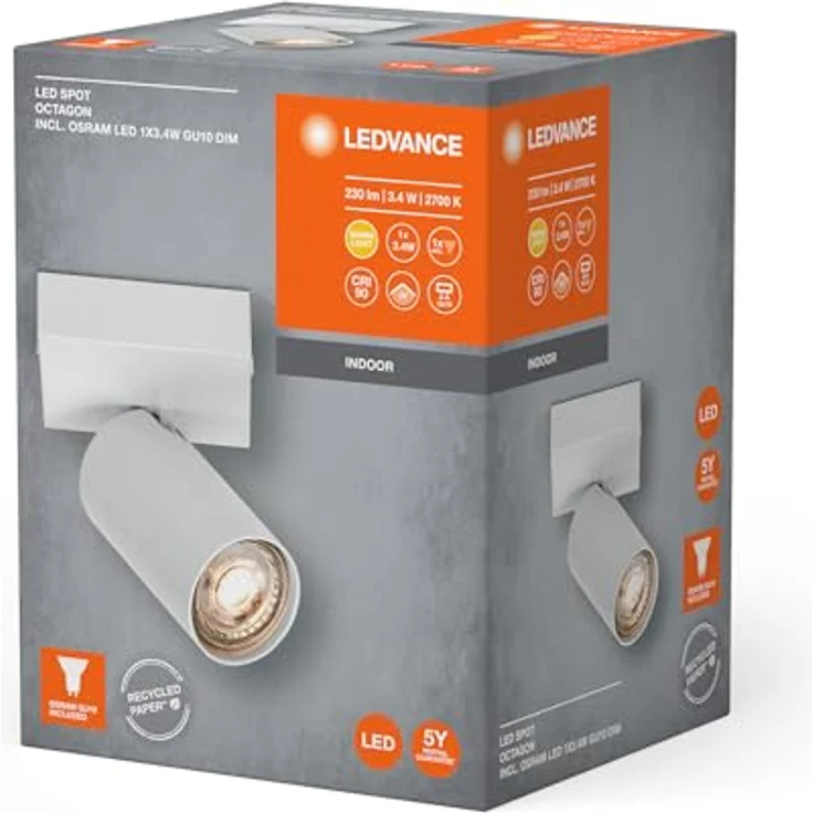 LEDVANCE LED-Spot Octagon GU10 Weiß 1x3,4W 927 DIM – Bild 7