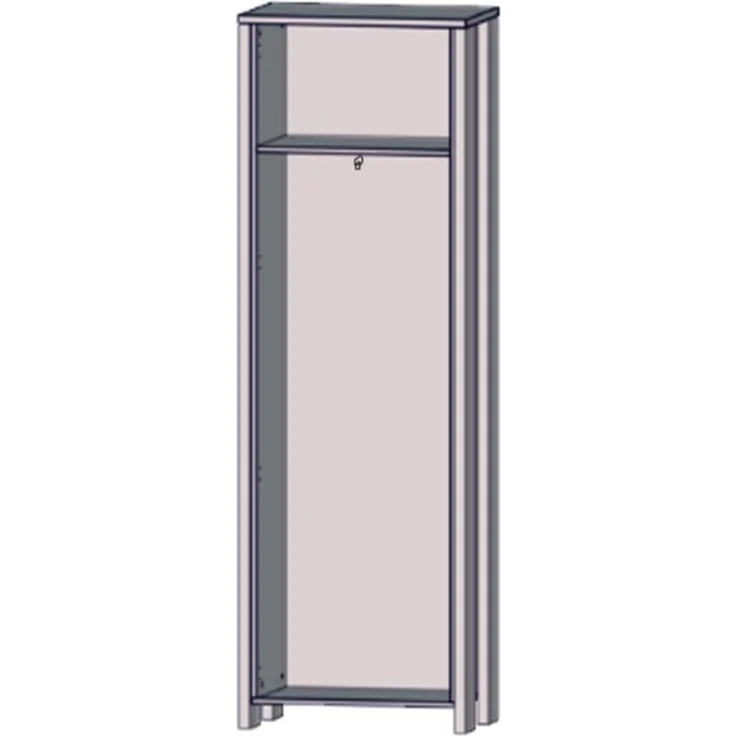 FORTE Clif Kleiderschrank, Holzwerkstoff, Grau/Braun, 67 x 201,5 x 41,6 cm – Bild 4