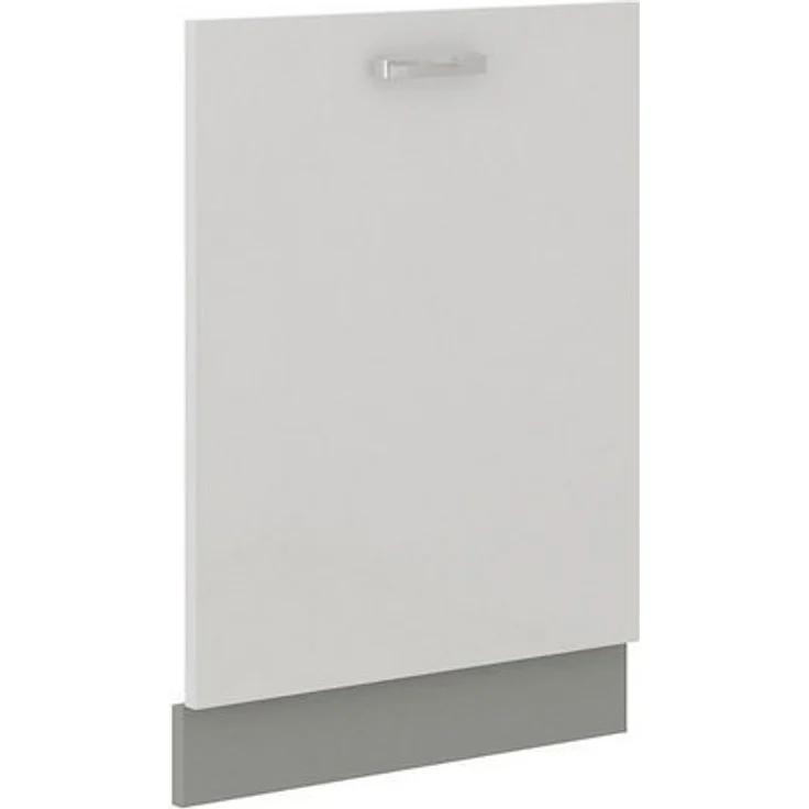 Frontblende Geschirrspüler vollintegriert 60 cm Weiß Hochglanz Küche Bianca Grey – Bild 2