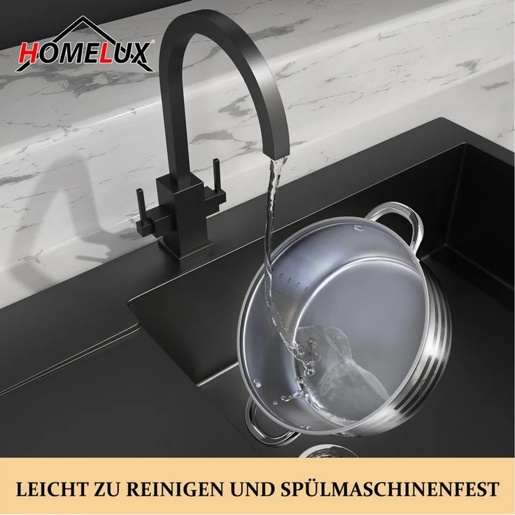 HOMELUX Topf-Set 8/10tlg Edelstahl Topfsets für alle Herdarten, Edelstahl (1,6/2,3/3,1/3,4/4,2/4,5/5,8/6,3/7,3 Liter, 4-tlg, für alle Herdarten), Induktion, mit Glasdeckel – Bild 4