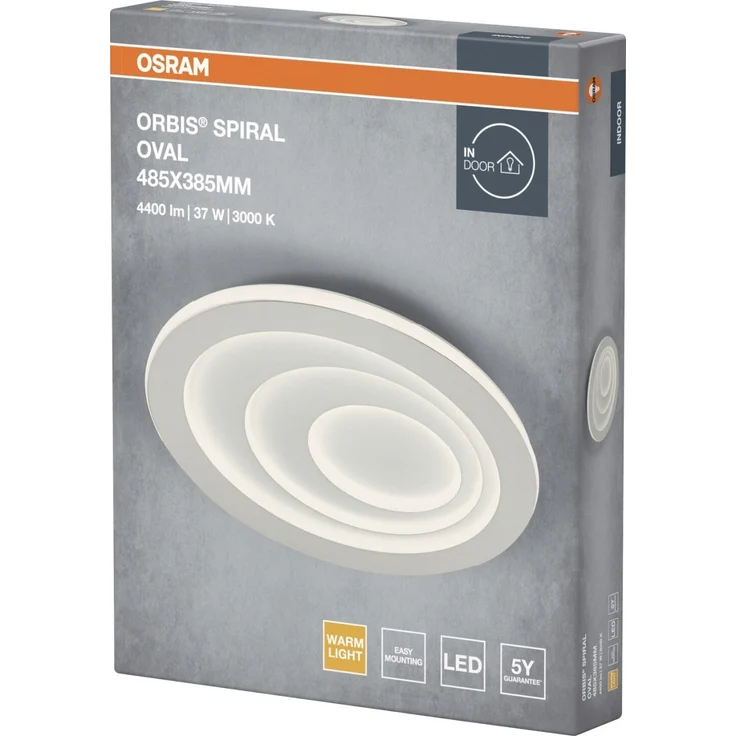 Osram LED Deckenleuchte Orbis Spiral Oval weiß Ø 49 cm 37 W warmweiß – Bild 2