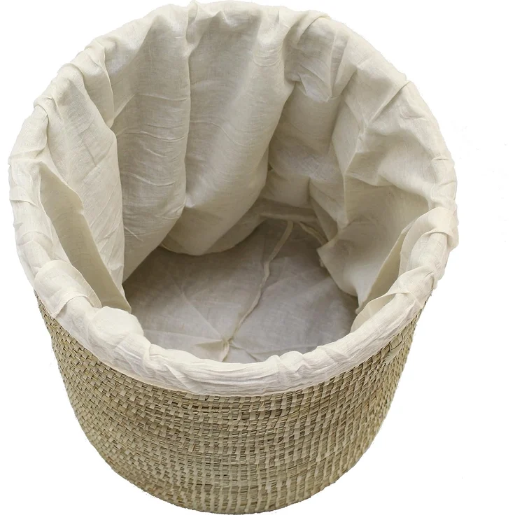 Wäschekorb mit Deckel groß Box Aufbewahrungskorb Schale Korb Flechtkorb Ø 47 cm – Bild 4