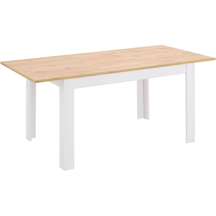 Esstisch ausziehbar 135x86 cm Wohnzimmertisch Weiß Holz Eiche Küchentisch Esszimmertisch Holztisch Tisch – Bild 8