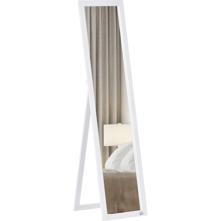 Ganzkörperspiegel, freistehend, Wandmontage, MDF-Rahmen, 37 x 37 x 154 cm, Weiß--Weiß--37x37x154cm--YOUDENOVA – Bild 2