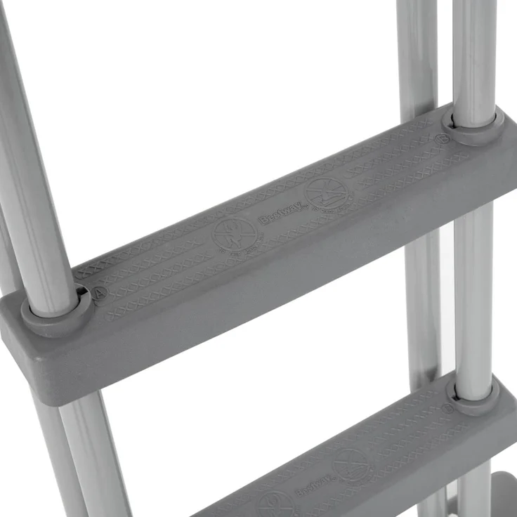 Bestway 'Flowclear' Poolleiter, 4 Stufen, für Pools bis 122 cm Höhe, Metall/Kunststoff Grau – Bild 5