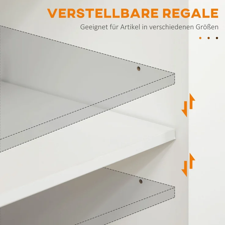 Küchenwagen 109x40x89 cm mit Schublade, Schrank und Arbeitsplatte – Weiß – Bild 6