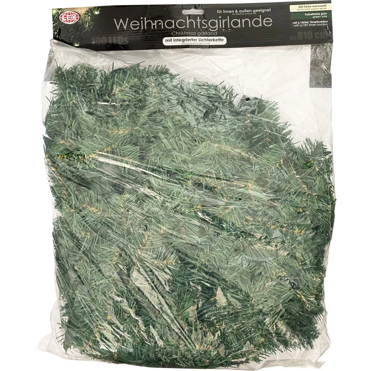 XXL LED Tannengirlande Weihnachtsbeleuchtung 810cm mit 100 LED – Bild 5