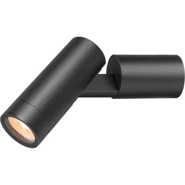 SLV S-TUBE, Wandaufbauleuchte, rund, 1x max. 10W GU10, schwarz - Aufbaustrahler