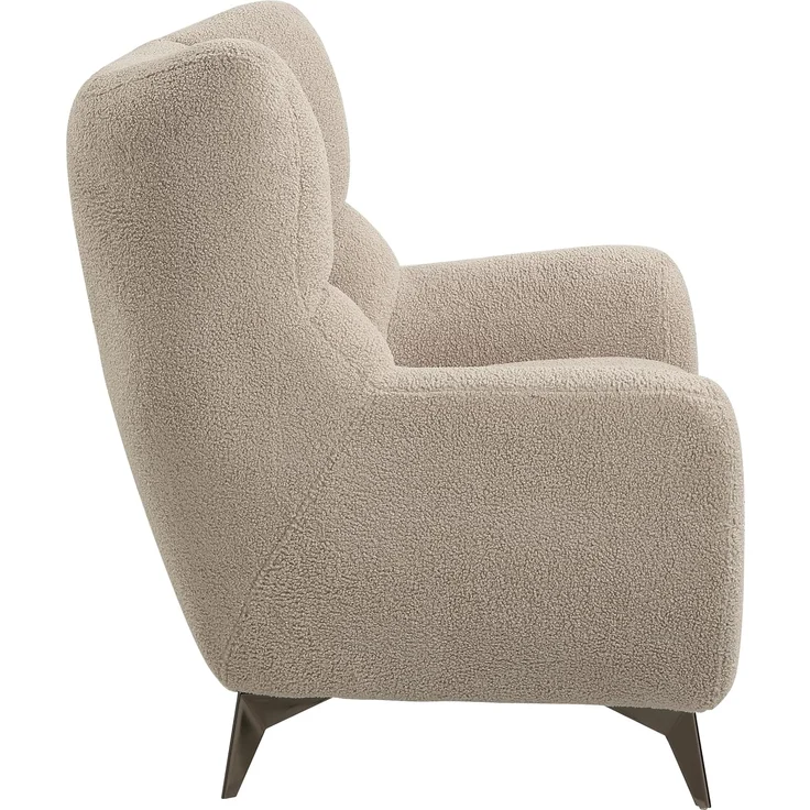 ATLANTIC home collection Sessel Shawn, mit Federkern, trendy Bezug mit Teddyoptik – Bild 4