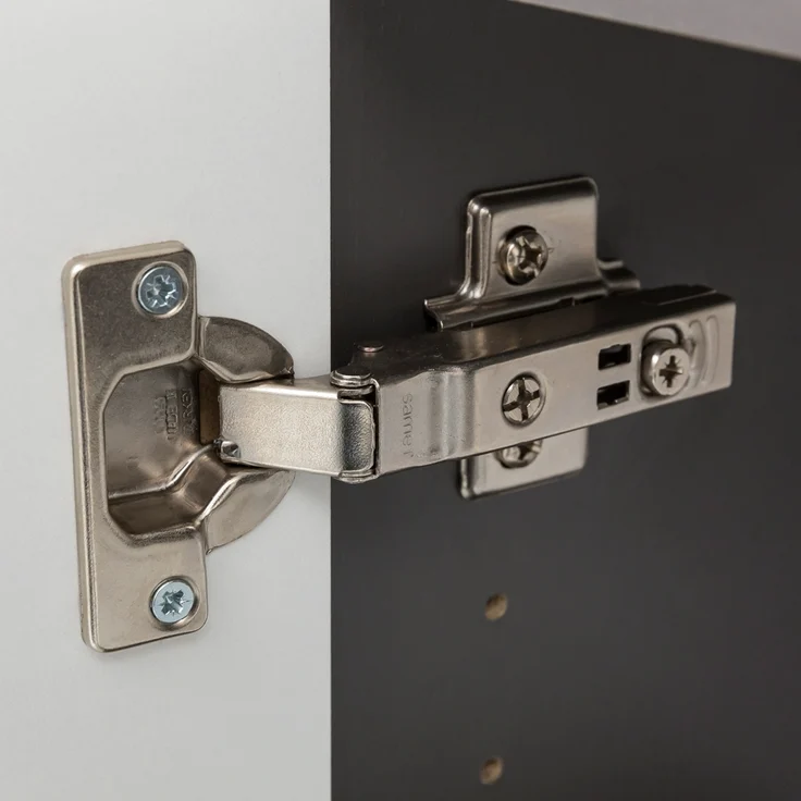Badschrank 40 cm breit VIDAGO-03 in graphit mit Absetzung in Wotan Eiche Nb, B/H/T: ca. 40/130/35 cm – Bild 6